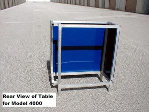Rear of table used for Model 4000
